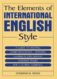 The Elements of INTERNATIONAL ENGLISH Style